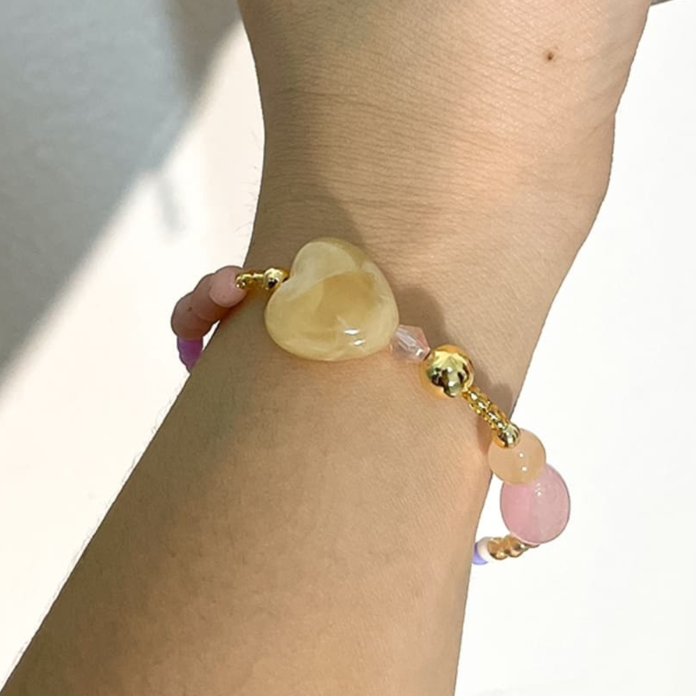 Kolorowa Bransoletka z Serduszkiem