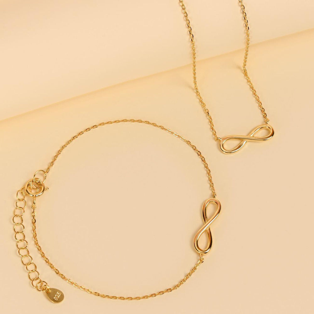 Złoty Zestaw Naszyjnik i Bransoletka